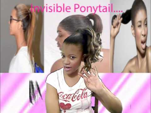 DIY- Invisible Ponytail/ Weave Talk. - YouTube