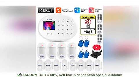 KERUI Tuya Smart WIFI GSM Alarm System Works With Alexa Home Security Wireless 433Mhz Burglar Alarm