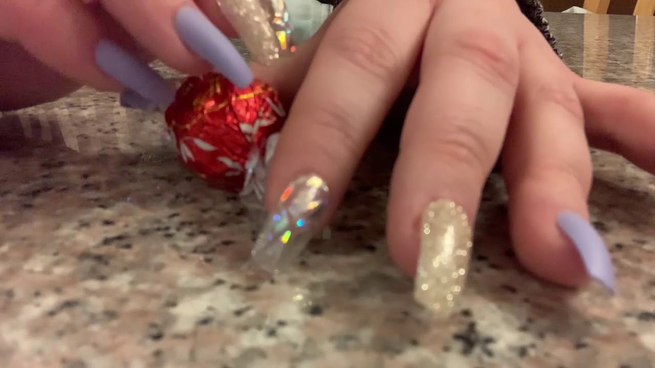 Tingly ASMR Long Nails Tapping And Scratching Wrapper Crinkles And Tingly ASMR Long Nails Tapping And Scratching Wrapper Crinkles And
