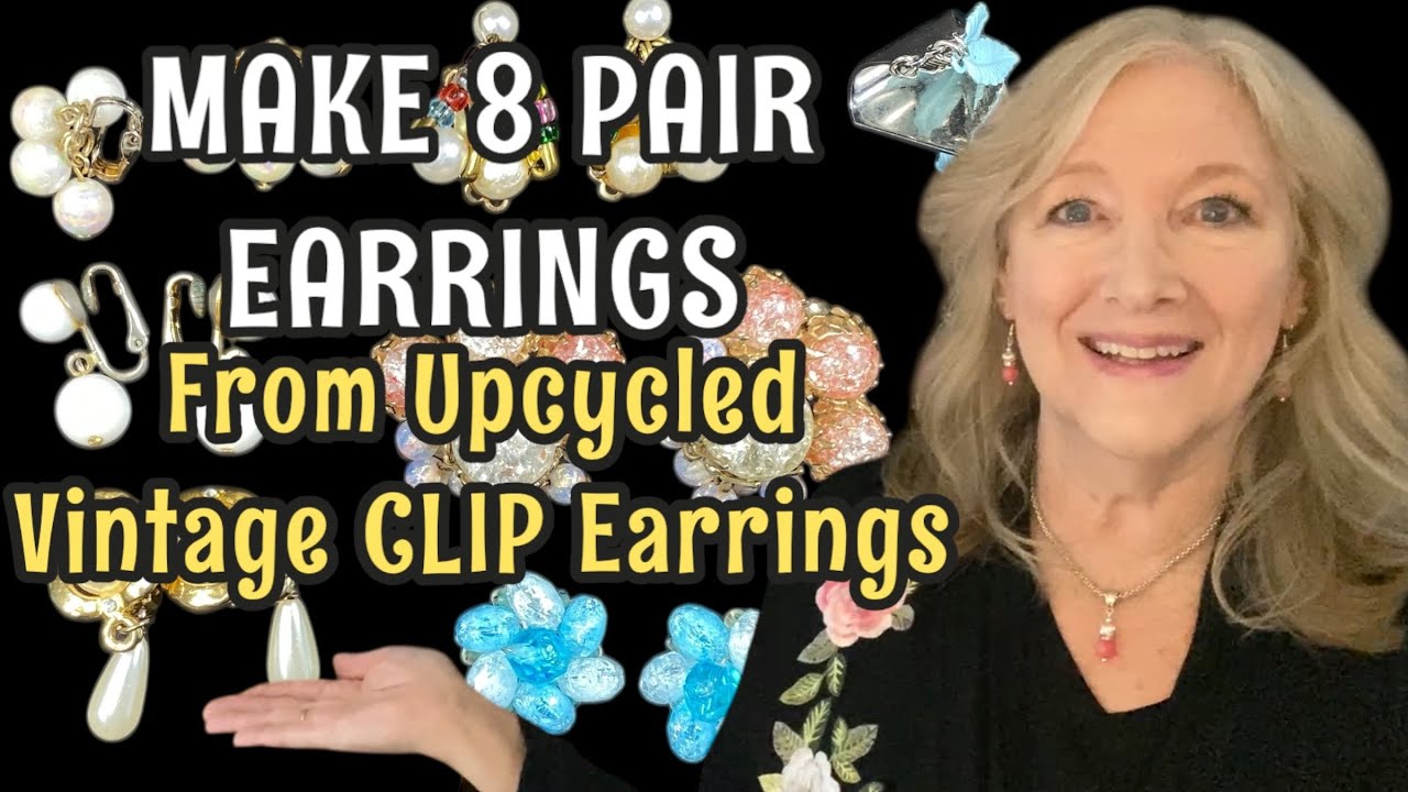 DIY Make UPCYCLED Modern EARRINGS from Vintage CLIP Earrings! Jewelry Making