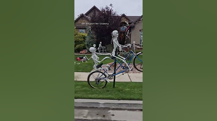 Skeleton crew takes over front yard of home as part of elaborate Halloween decorations