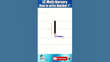 LC Math Nursery  | How to write Number 1 | Shorts Video | Snowman Publishers | 2023 1