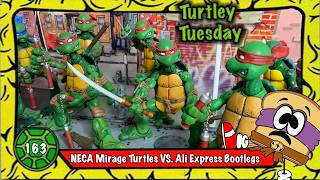 Ali Express Bootleg NECA Turtles vs the Real Figures