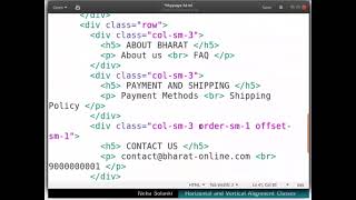 Horizontal and Vertical Alignment Classes in Bootstrap English