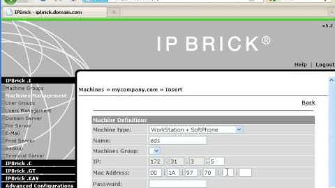 IPBrick Demo 02 - Adding a machine