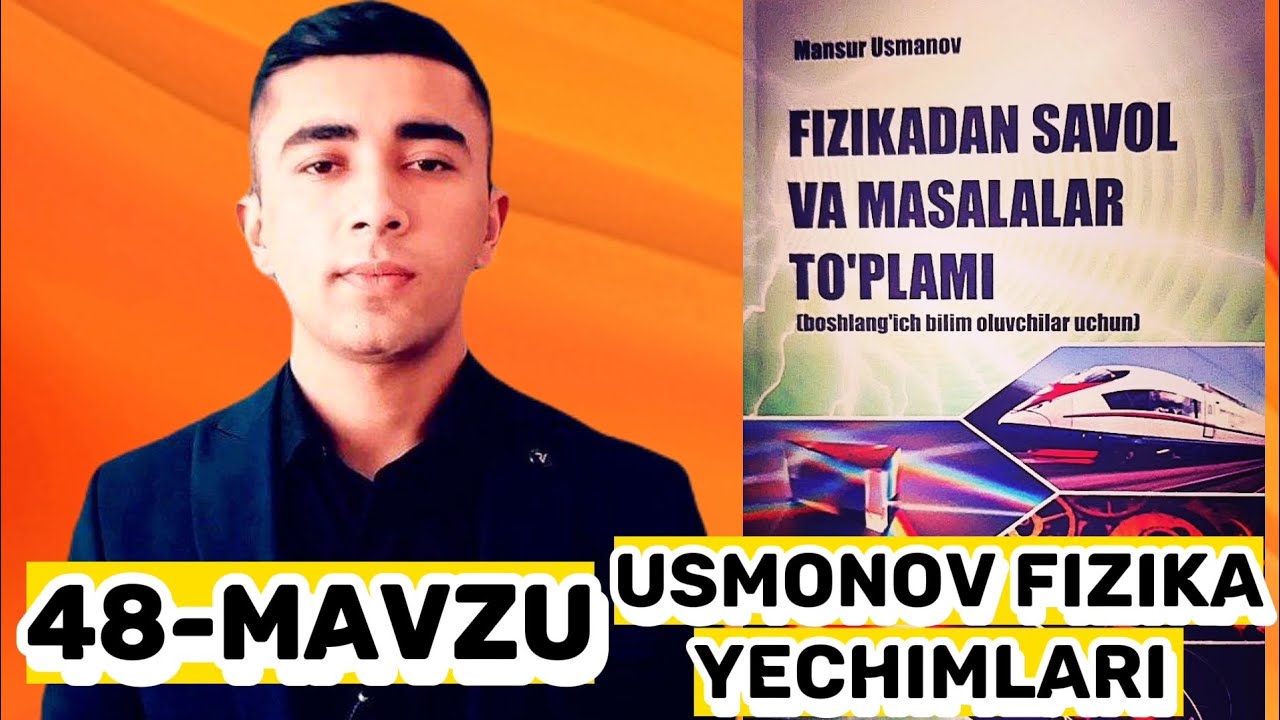 48-mavzu: Qaynash. Solishtirma bug' hosil bo‘lish issiqligi Usmonov fizika yechimlari #usmonov