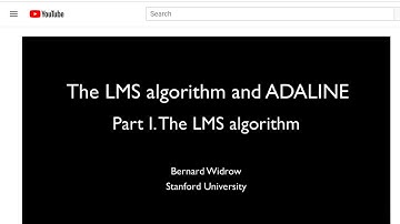 The LMS algorithm and ADALINE