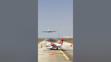 Plane Crosses Runway as Airbus A380 Lands