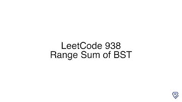 LeetCode 938: Range Sum of BST