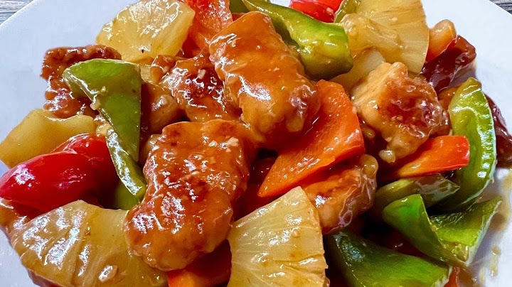 Sweet and sour pork with pineapple no batter