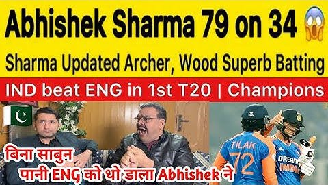 Pak Media Shock😮to See Abhishek 79(34) Brutal Hitting vs ENG | IND Beat ENG By 7 Wkts