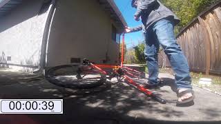 Breaking a bike U lock with A bolt Cutter