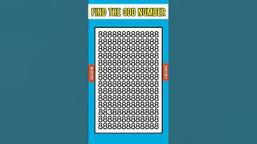 Find the odd number #shorts #quiz