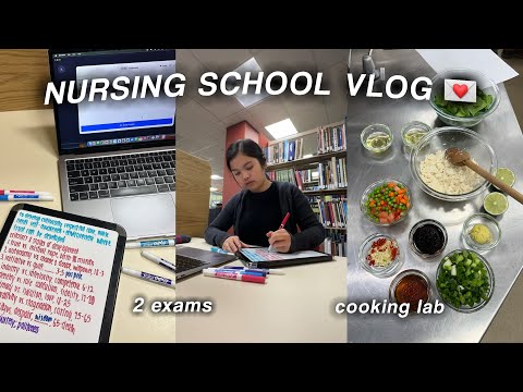 NURSING SCHOOL VLOG 💌 2 exams, 1 presentation, cooking lab, clinical
