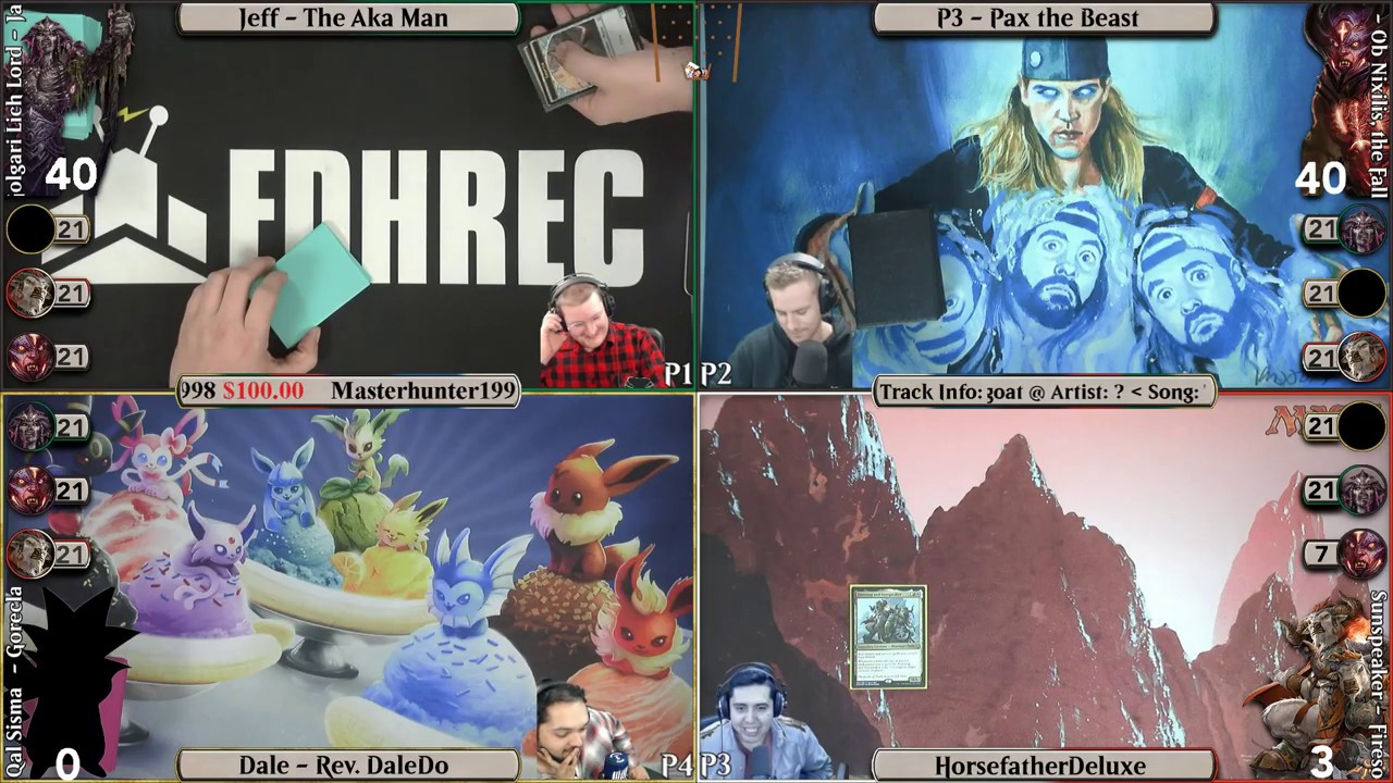 games people play Commander/EDH FFA | S3E45.4 - Jarad VS Ob Nixilis VS Fire & Sun VS Goreclaw | Physical MTG Gameplay