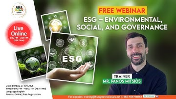 ESG for Professionals: How Companies Can Lead Responsibly | HSEQ Webinar Series