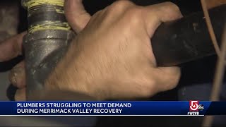 Plumbers struggling to meet demand during Merrimack Valley recovery