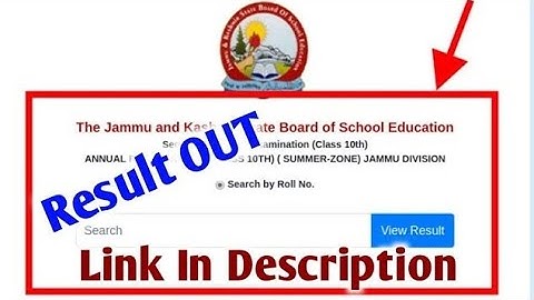 JKBOSE Class 10th Result Update JKBOSE 10th Class Result Annual Regular Kashmir Division 2021-2022