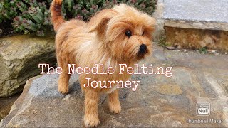 The Making Of Pebbles - A Relaxing Needle Felting Journey | Needle Felted Dog | Needle Felted Animal