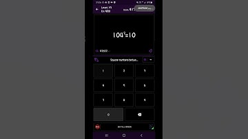 Math Tricks - Training mode - Square numbers between 100 and 109 - level 019 (Number Keyboard)