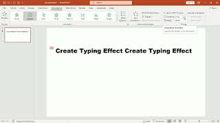Power Point Create Typing Effect