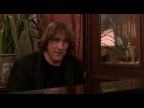 Gerard Depardieu plays piano and sings a poem in Green Card