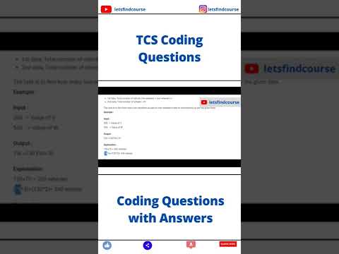 TCS Coding Questions
