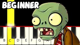 Watery Graves - from Plants Vs. Zombies (Soundtrack) - Fast and Slow (Easy) Piano Tutorial -Beginner