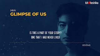 JOJI - Glimpse of us | lyric video | #kitoteshika #audiospectrum #aftereffects