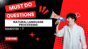 How to Pass Natural Language Processing | Must do NLP Questions | Semester 7 | NLP
