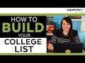 How to Build Your College List