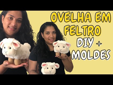OVELHA EM FELTRO E CARAPINHA - PASSO A PASSO