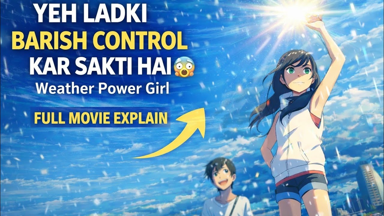 Kya sach me ye ladki Barish 🌧  control kr sakti he 🙌 | weathering with you full movie explain Hindi 