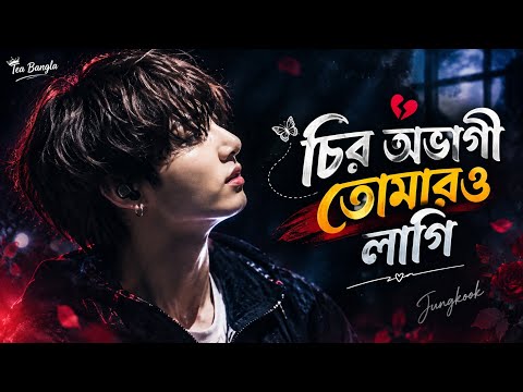 চির অভাগী তোমারও লাগি 🎤|jungkook voice 🎤😍| jk ( Ai Lyrics voice) Butiful voice 🔊| Bangla song|