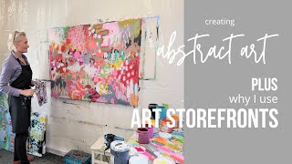 ABSTRACT ACRYLIC PAINTING + why I use ART STOREFRONTS | Betty Franks