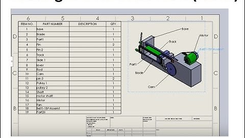 Adding Bill of Materials BOM and Balloons SolidWorks Drawings Tutorial