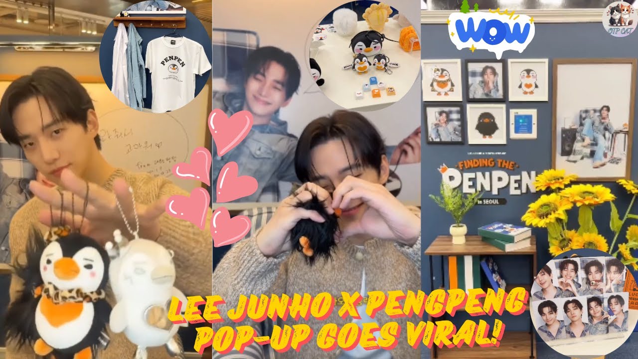 アイドル LEE JUNHO HEART BABY PENPEN 🔥Lee Junho Open His First-Ever Pop-Up Store Finding the Penpen