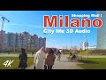 Milano City Life : Square & open-air promenade with dozens of stores & restaurants,movie theater 4k