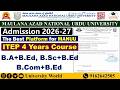 Manuu ITEP 4 Years NCET Course Notice 2026 | B.A+B.Ed, B.Sc+B.Ed, B.Sc+B.Ed | @UniversityWorld