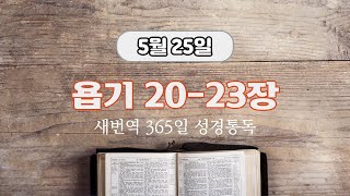 새번역 성경듣기, 5월 25일 욥기 2023장, 시편 140편 (새번역)