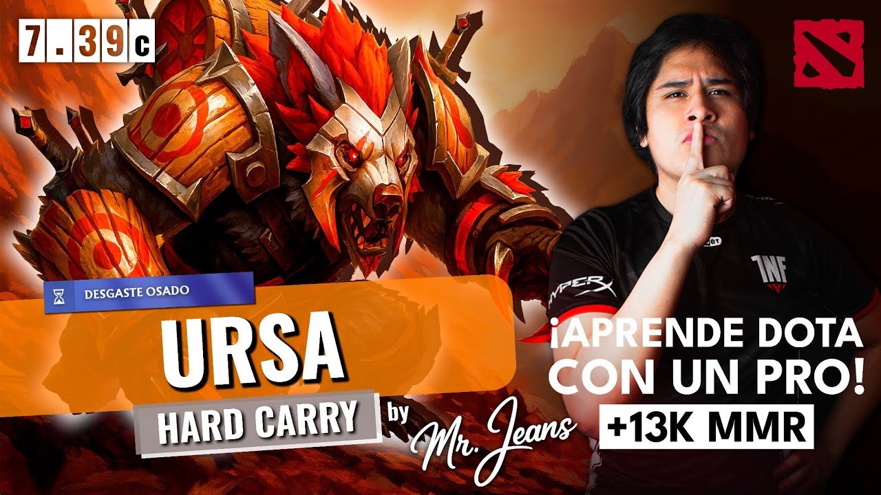 🐻 URSA | APRENDE A CARREAR 1 vs 5 | 💥 EL CARRY MÁS ROTO  PARA SUBIR MEDALLA 🏆 #dota2 #ursa