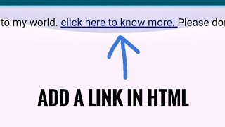 HOW TO CREATE A LINK IN HTML | CODING HTML5 USING ANDROID PHONE