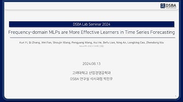 [Paper Review] Frequency-domain MLPs are More Effective Learners in Time Series Forecasting