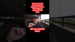 Truck Driver Just Got Arrested For Slicing His Trailer In Half Caught On Camera 😵 Raw Video
