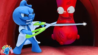Tiny Cuts Off his Broken Voice - Vocal Warm Ups | Clay Mixer Stop Motion Animation Short Film