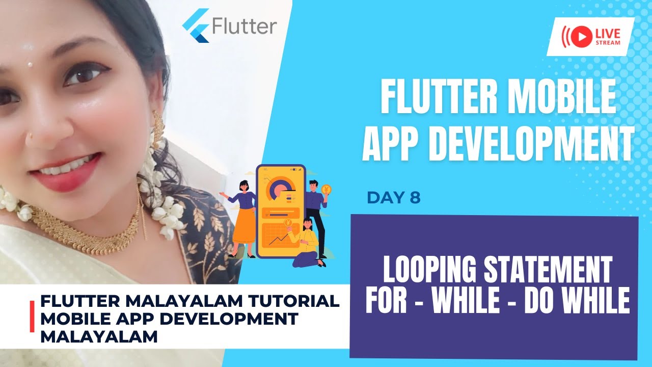 Day 8 - Loops in Dart - For - While - do While - Flutter Malayalam ...