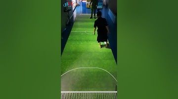 Interactive floor projection football game