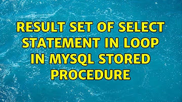 Result set of SELECT statement in LOOP in MySQL Stored Procedure