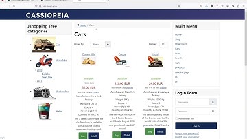 Modele Category Tree, Horisontal, Vertical menu / JoomShopping 5