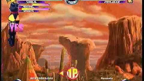 MvC2 Online (360): Josh 360 (Row) vs Brett (MSP) 2 .:1.5.10:.
